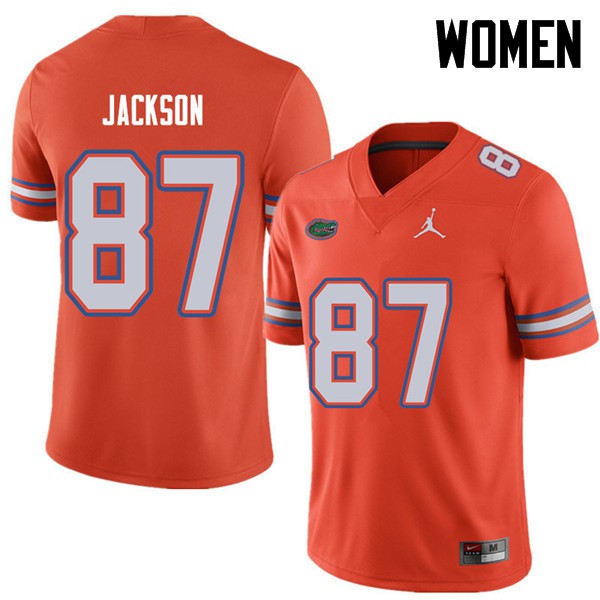 Jordan Brand Women #87 Kalif Jackson Florida Gators College Football Jerseys Orange